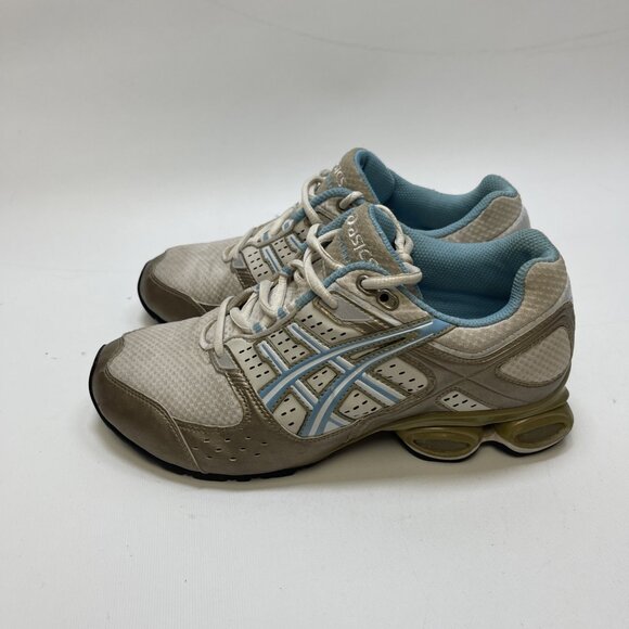 Y2K Asics Gel Frantic 2 Running Shoes Wom Sz 8.5 US Baly Blue / Gold Shox Read - Picture 4 of 14